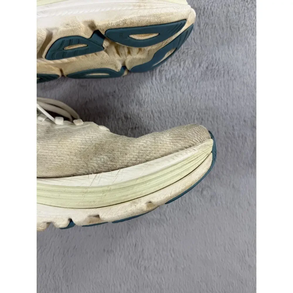 HOKA Gaviota 5 Womens Size 9.5B Running Shoes Size 10 White Teal